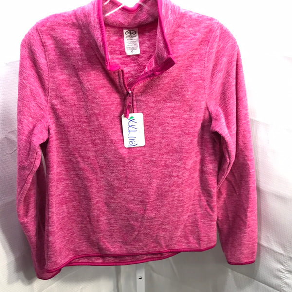 Athletic Works Pink Half Zip Pullover Girls XXL 18