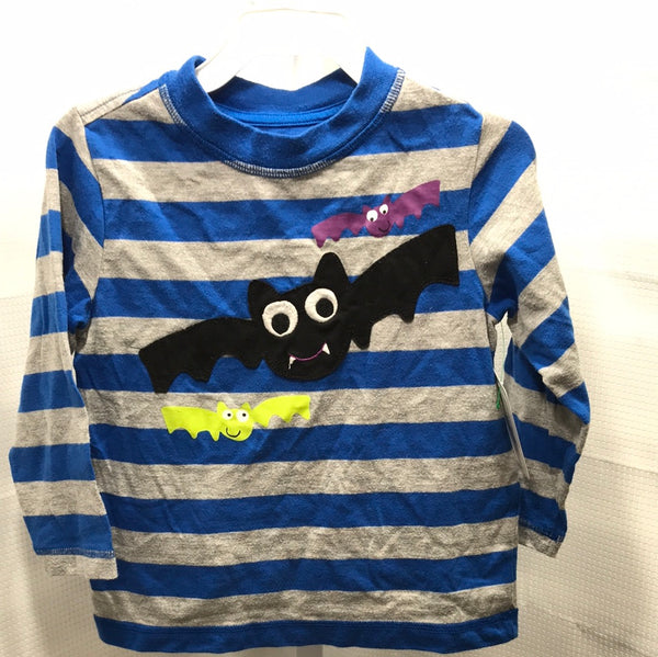 J. Khaki Blue & Grey Striped Bat Shirt Boys 3T