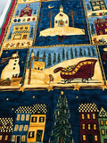 Quilted Table Decor OR Wall Decor A Village for Christmas 44" x 23"