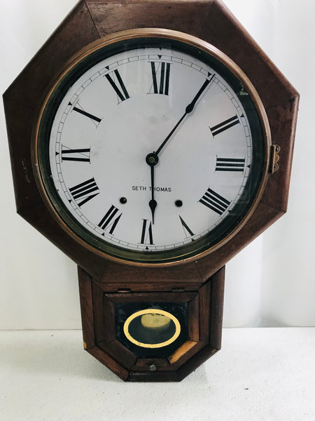 Vintage UNTESTED, No KEYS - Seth Thomas Wall Clock 24" x 16" x 4" (Local Pick Up)