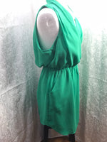 Adelyn Rae Dress Green Sleeveless Mid Thigh Length Ladies S