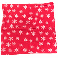 12 Pc Red / White Snowflake Cloth Napkins