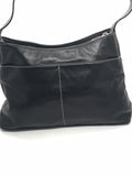 Lauren Ralph Lauren Purse Black Leather Shoulder Bag Blemish On Front