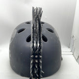 Skateboard Helmet Black with Rubber Mohawk Spikes YOUTH M Lt Wear