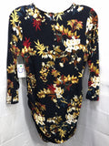 Jessica Simpson Maternity Blue and Yellow Floral Shirt Ladies S