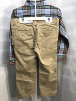NEW Crown and Ivy Plaid 2pc Outfit Boys 3T