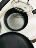 Cooks (Show Wear) JC Penny Home Hard Annodized Nonstick Pot & Pan Set 5 pcs