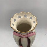 Vintage (NEW!) Lenox Ivory Porcelain "Tied with Love" Bryanna Bud Vase 8.5”