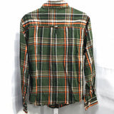J.Khaki Green and Orange Plaid Button Up Shirt Boys 7