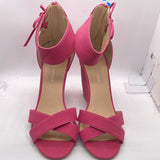 Chinese Laundry Wedge Heel Pink Suede Like Summer Shoe Ladies 10M