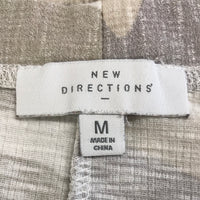 New DIrections Shirt Gray Camo Knot Front Ladies M
