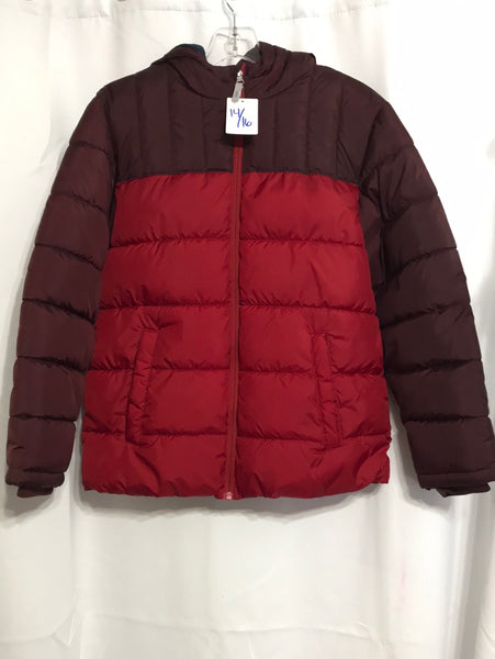 Wonder Nation Puffer Snow Coat Multi Color Red/Burgundy Youth 14/16