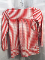 Chez Ami White & Red Stripe Shirt Girls 10