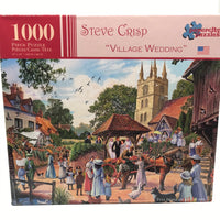 *Open Box Uncounted* 1000 PC Puzzle Steve Crisp Village Wedding