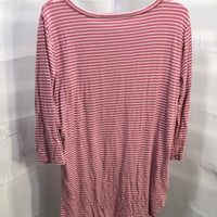 Old Navy Pink and White Striped Shirt Girls S 6-7