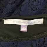 Luxe by Carmen Marc Valvo Blue Lace Sleeveless Dress Ladies 16
