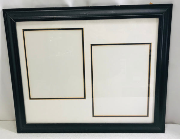 2 Window Matted Picture Frame 23" x 19" Wear on Edges