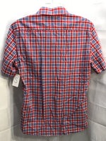 French Connections Red and Blue Checkered Shirt Mens S