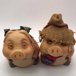 Vintage Trippies Inc 1988 Mr. & Mrs. Pig 2 pc Figurine Set 5"