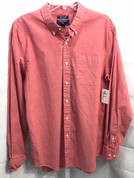 Saddlebred Red Button Up Long Sleeve Shirt Mens XL