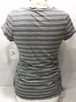 Liz Lange Grey & White Stripe Shirt Ladies M