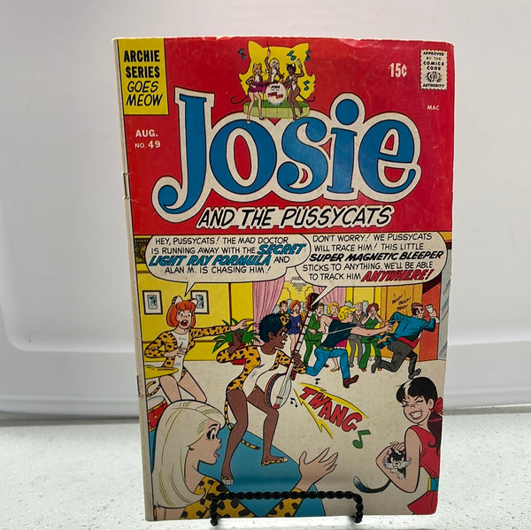 Comic Book Archie Series: 1973 Josie nd the Pussycats #49 WORN