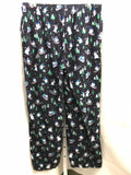 Lands End Christmas Jammie Pants Blue with Skiing Gnomes Mens L
