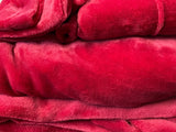 FULL SHEET SET Adirondeck by Berkshire Solid Red Velvety Soft 4 Piece FRESHLY LAUNDERED
