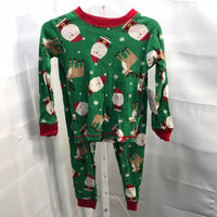 Carters Green Santa and Reindeer 2pc Pajama Set Boys 4T