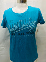 Gildan Blue "North Carolina Tar Heel State" Shirt Ladies M