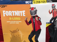 Halloween Costume Fortnite X-Lord MISSING MASK 1 Pc Jump Suit YOUTH 10-12