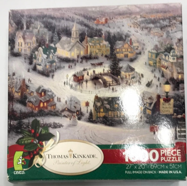 uncounted puzzle 1000 pc thomas kinkade Snowy Village