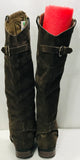 EUC Restricted Brown Knee High Boots Ladies 8