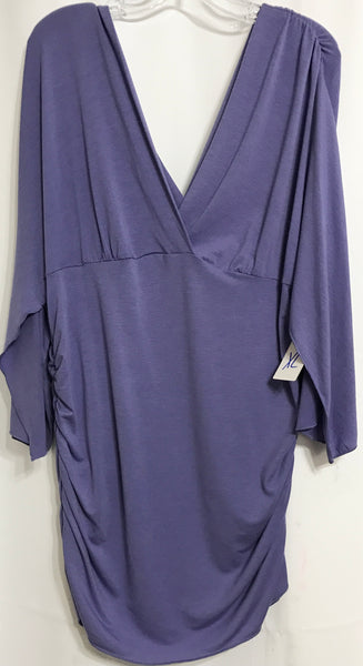 Lifestyle Attitude NWT Purple Dress with Cinched/Elastic Pleat Hips Ladies XL
