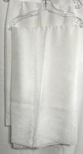 2 White (LT STAINING) Sheer Curtains