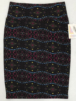NEW Lularoe Black Multicolor Skirt Ladies S