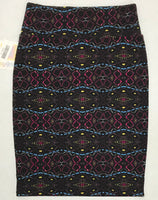 NEW Lularoe Black Multicolor Skirt Ladies S