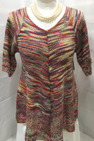 NEW Faded Glory Multicolor Knitted Shirt Ladies S