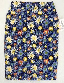 NEW Lularoe Blue Floral Skirt Ladies XS