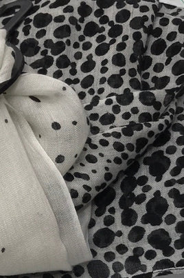 Summer Scarf Black / White Spotted
