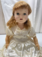 VINTAGE 1950's Doll Very Fragile 22" Rubber Face/Arms * DAMAGED LEGS *