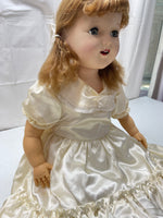 VINTAGE 1950's Doll Very Fragile 22" Rubber Face/Arms * DAMAGED LEGS *