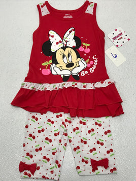 NWT 2 PC Minnie Mouse Outfit w/Matching Pants (Girls 6)
