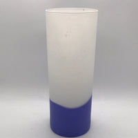 Two Toned Glass Candle Holder 9"