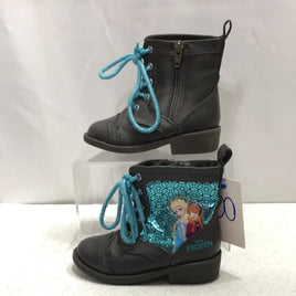 Disney Frozen Grey Boots Girls 8