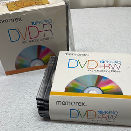 MEMOREX 17 pc DVD +RW PACK NEW!
