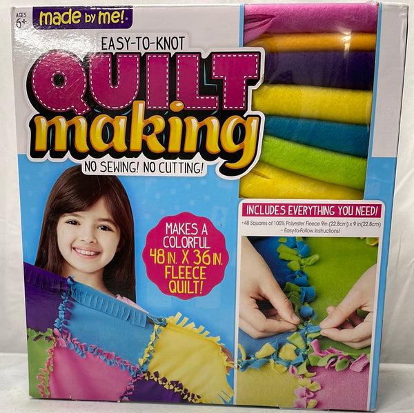 NEW! MADE by ME, EASY TO KNOT QUILT MAKING KIT, AGE 6+