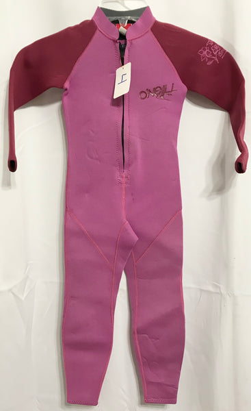 O'Neill Wetsuit Ankle Length Pink YOUTH 4 Lt Staining