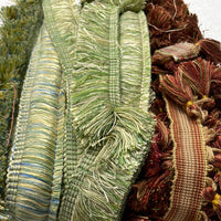*UNKNOWN LENGTH* Decorative Crafting Fringe: Green, Burgundy Variety