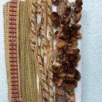 *UNKNOWN LENGTH* Decorative Crafting Fringe: Browns & Golds